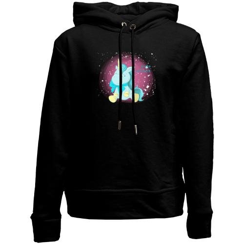 Дитячій худі без флісу Baby unicorn blue