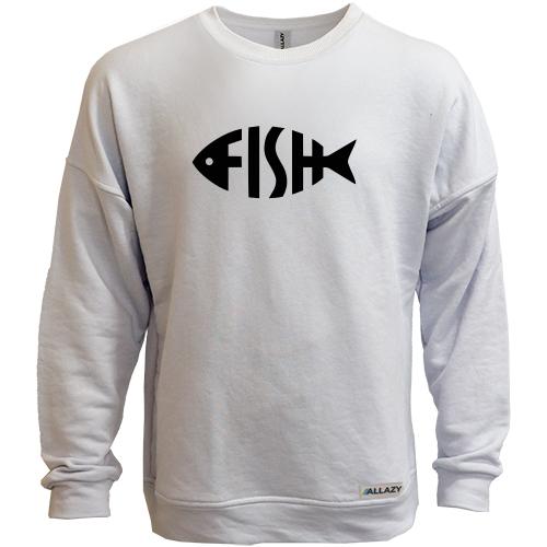 Світшот без начісу Fish Word