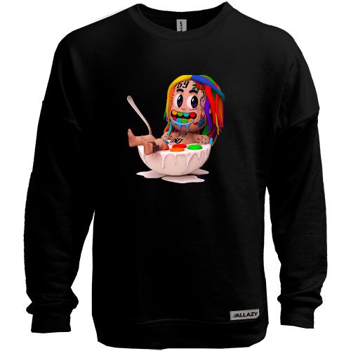 Світшот без начісу Tekashi in a plate art