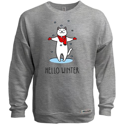Свитшот без начеса Hello winter