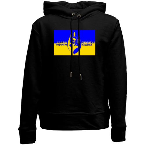 Дитячій худі без флісу Слава Україні (з силуетом козака)
