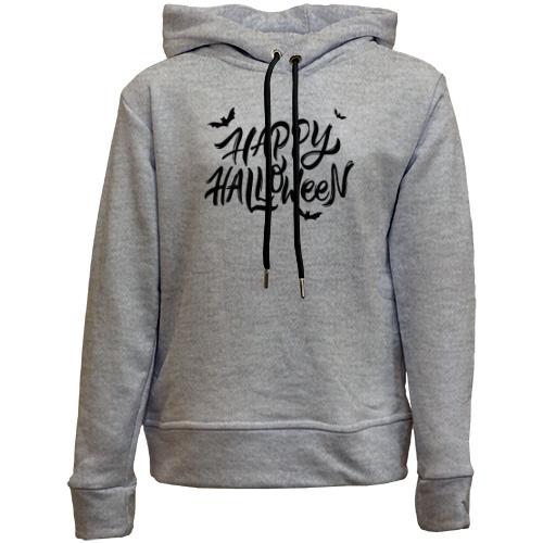 Детский худи без флиса Happy Halloween (с летучими мышами)