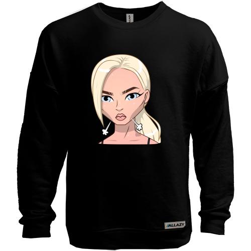 Світшот без начісу Art. Blonde angry