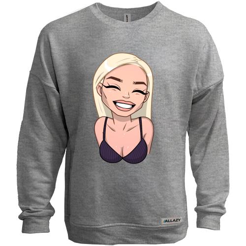 Свитшот без начеса Art. Blonde smiling 2