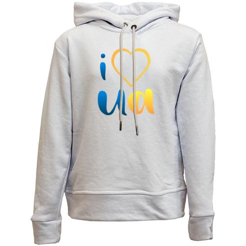 Дитячій худі без флісу I love UA