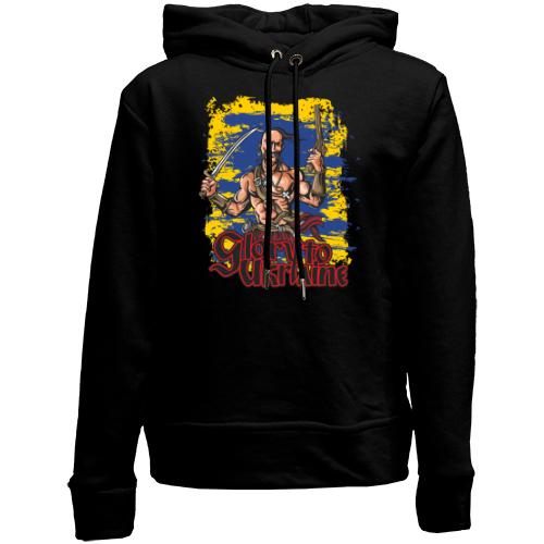 Детский худи без флиса Glory to Ukraine (с козаком)