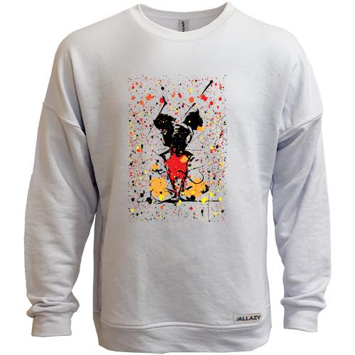 Свитшот без начеса Mickey mouse paint art