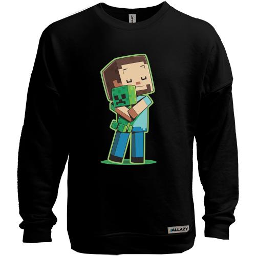 Світшот без начісу Minecraft Boy with green doll