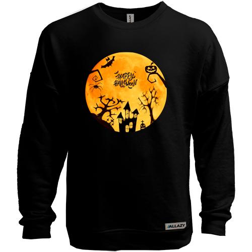 Світшот без начісу з жахами Happy Halloween