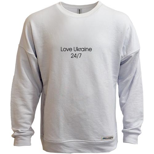 Свитшот без начеса Love Ukraine 24/7