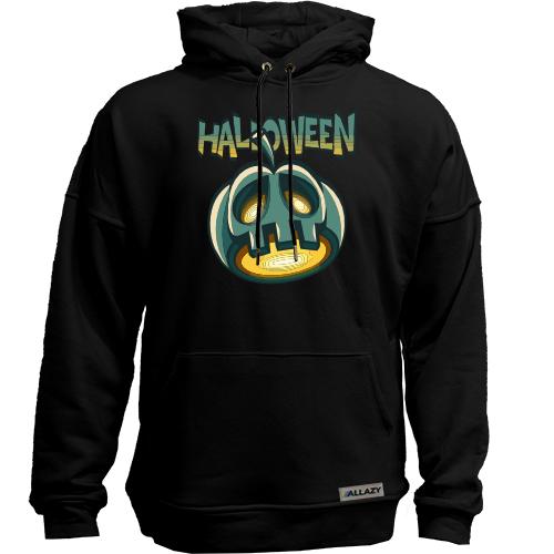 Худи без начісу Halloween Сіра Гарбуз