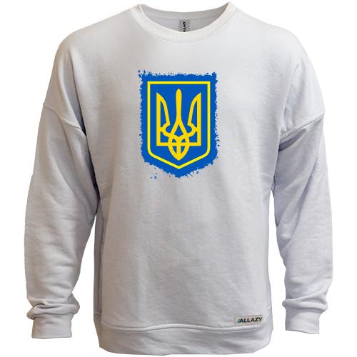Світшот без начісу з гербом України (2) АРТ