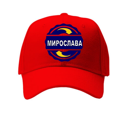 Детская кепка с именем Мирослава в круге