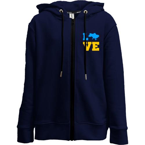 Дитяча худи на блискавці Love Ukraine (2)
