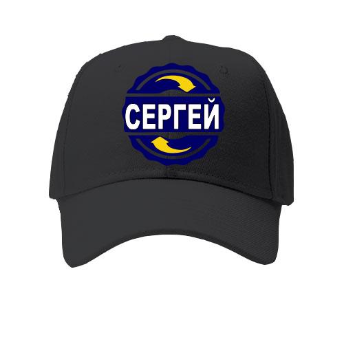 Детская кепка с именем Сергей в круге