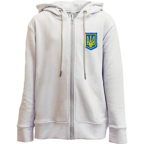 Дитяча худи на блискавці з гербом України (2) АРТ