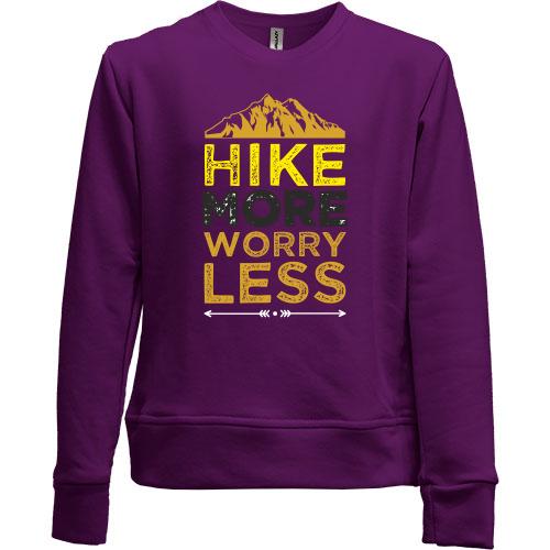 Дитячий світшот без начісу Hike more worry less