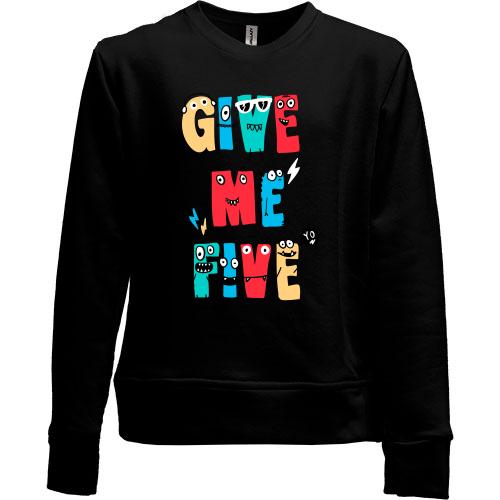 Детский свитшот без начеса Give me five