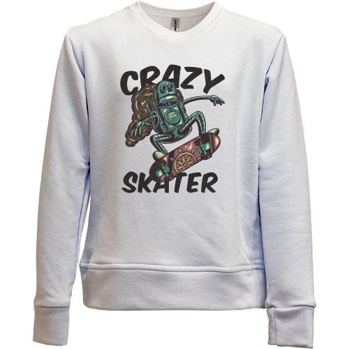 Детский свитшот без начеса Robot Crazy Skater