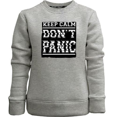 Дитячий світшот без начісу Keep Calm Don't Panic