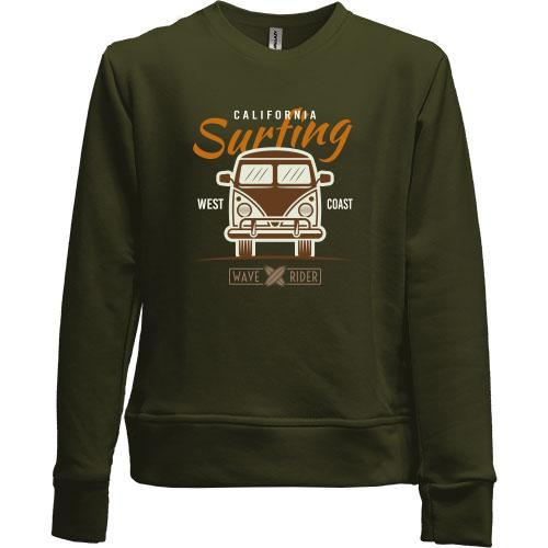 Детский свитшот без начеса California Surfing