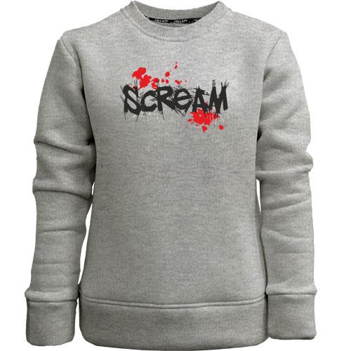 Дитячий світшот без начісу Scream з краплями крові