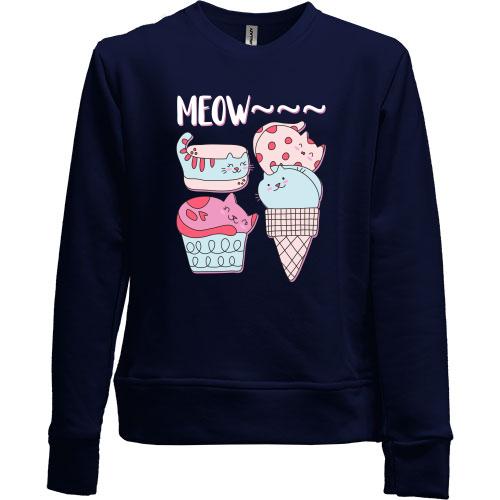 Детский свитшот без начеса MEOW Cats