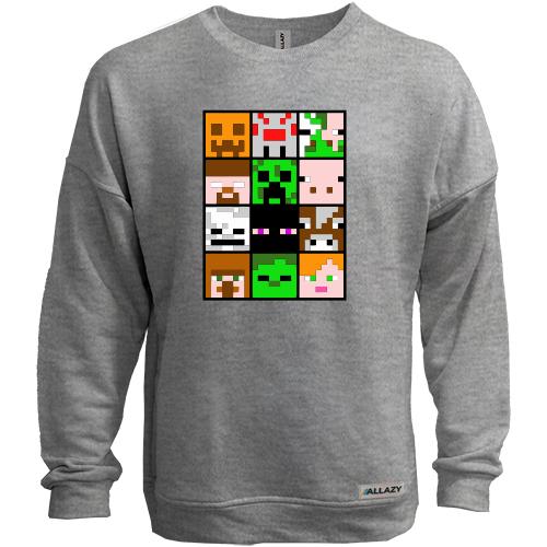 Свитшот без начеса Minecraft Creeper Patern