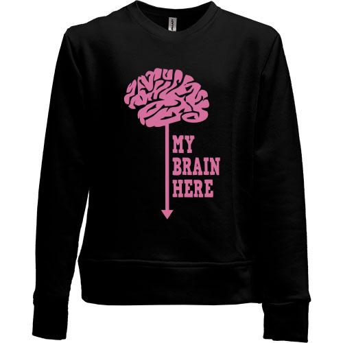 Дитячий світшот без начісу My brain here