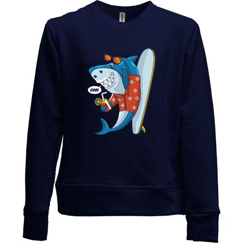 Дитячий світшот без начісу Shark Hipster