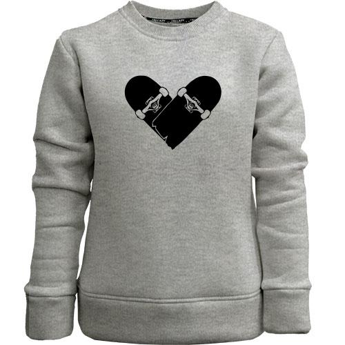 Дитячий світшот без начісу Skate-heart