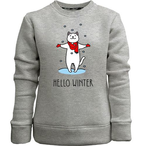 Детский свитшот без начеса Hello winter