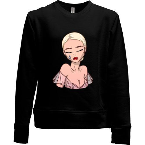 Дитячий світшот без начісу Art. Blonde crying