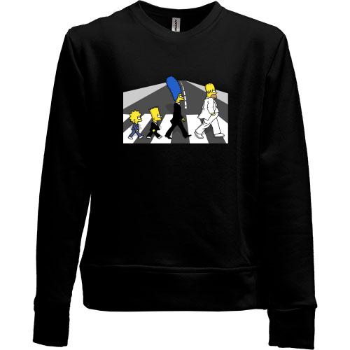 Детский свитшот без начеса Simpsons black and white
