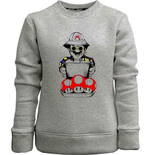 Детский свитшот без начеса Mario with a case