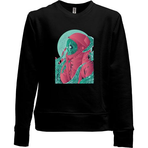 Детский свитшот без начеса Astronaut Skull