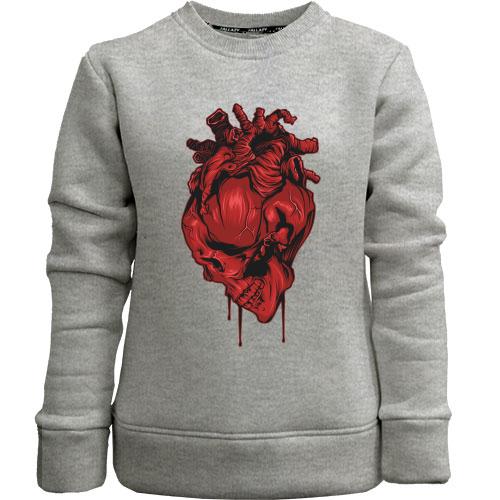 Детский свитшот без начеса Skull Heart