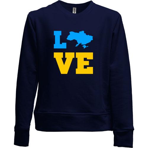 Дитячий світшот без начісу Love Ukraine (2)