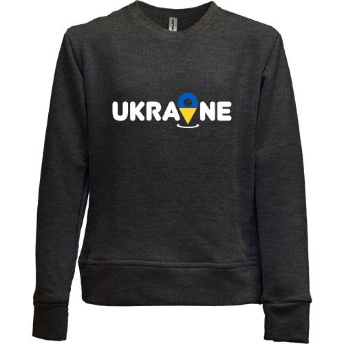 Дитячий світшот без начісу з принтом 
