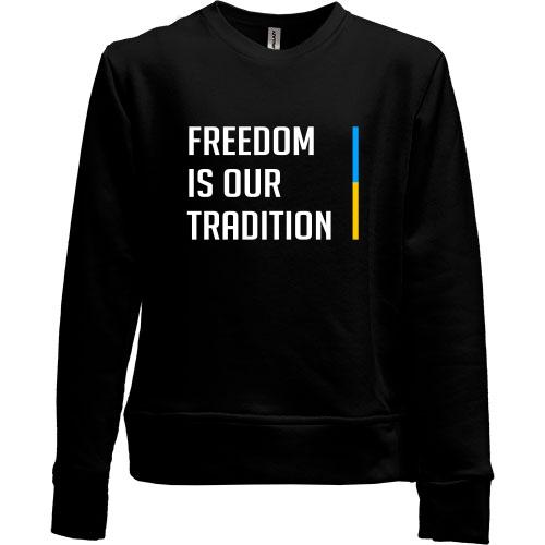 Дитячий світшот без начісу Freedom is our tradition