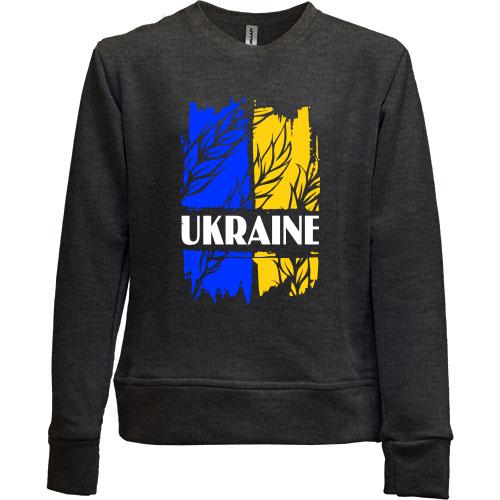 Дитячий світшот без начісу з написом 