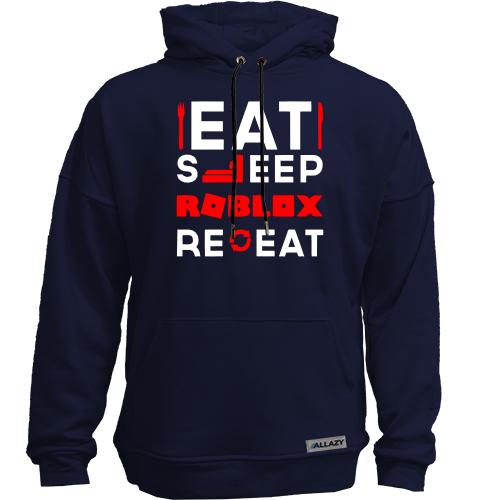 Худи без начісу Eat Sleep Roblox Repeat