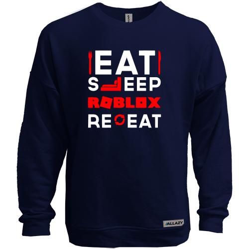 Свитшот без начеса Eat Sleep Roblox Repeat