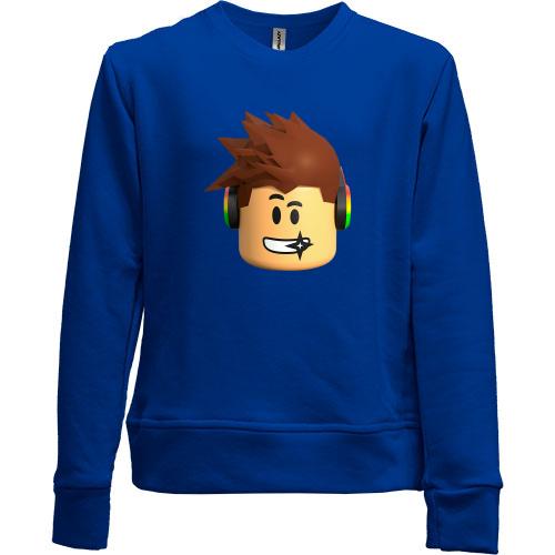Детский свитшот без начеса Roblox face