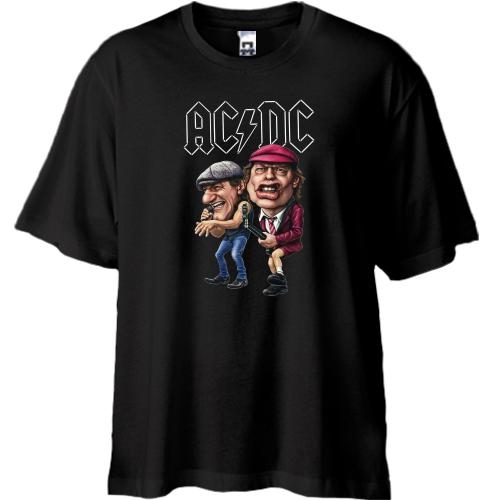 Футболка Oversize AC/DC (карикатура)