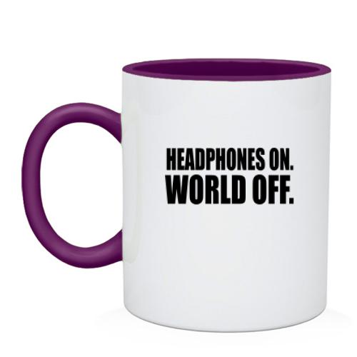Чашка Headphones On - World Off