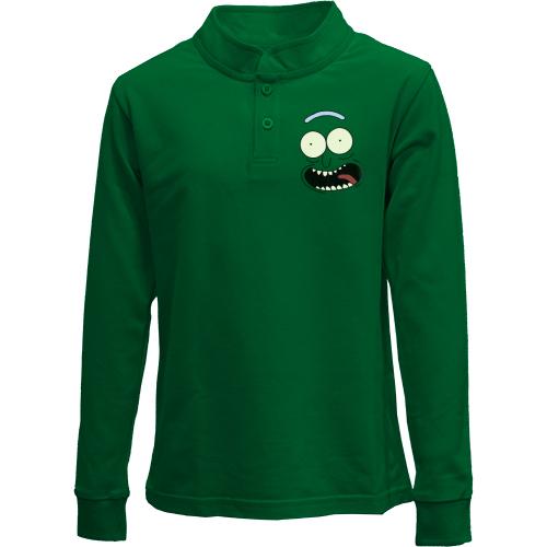 Детский лонгслив поло pickle Rick (рожица)