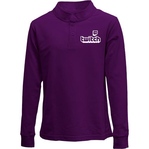 Детский лонгслив поло с логотипом twitch