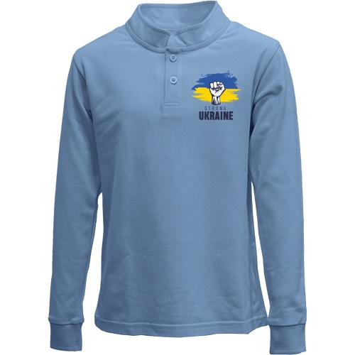 Детский лонгслив поло Strong Ukraine