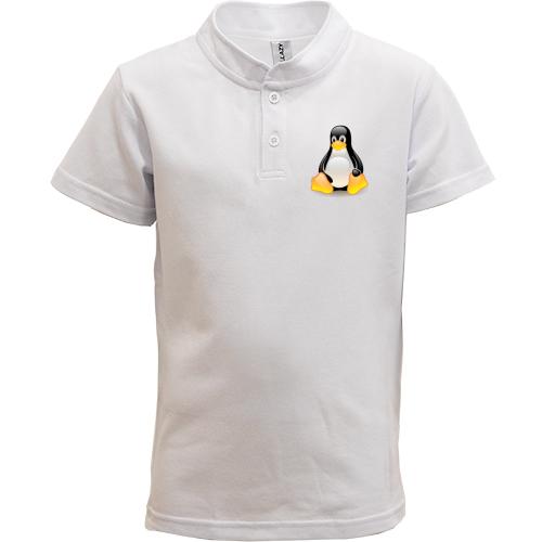 Детская футболка поло с пингвином Linux
